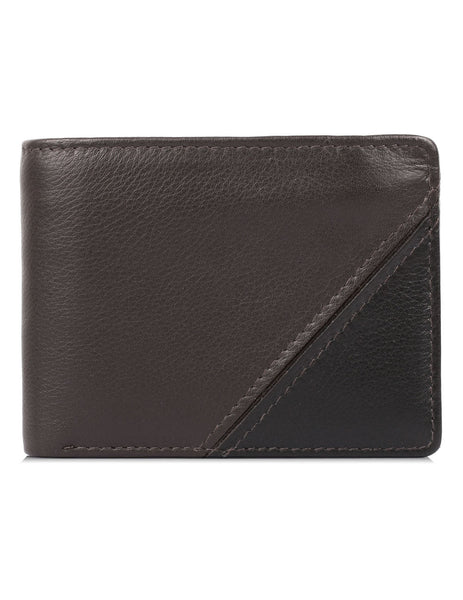 Oxblood and Black Leather Bifold Wallet With Money Clip and 4 