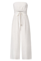 Tied Cutout Tube Wide Leg Jumpsuit - Charming Charlie
