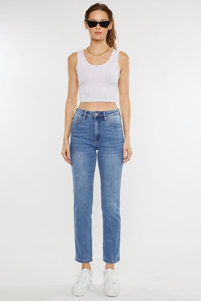 Kancan Full Size Cat's Whiskers High Waist Jeans - Charming Charlie