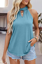 Tied Cutout Grecian Neck Tank - Charming Charlie