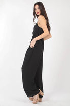 VERY J Pintuck Detail Woven Sleeveless Jumpsuit - Charming Charlie