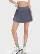 Pleated Detail Mid-Rise Waist Active Skirt - Charming Charlie