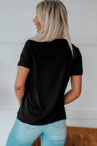 Bow & Boot Graphic Round Neck Short Sleeve T-Shirt - Charming Charlie