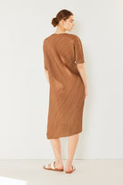 Marina West Swim Pleated Dolman Sleeve Dress - Charming Charlie