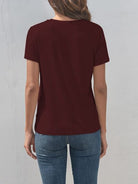 Motorcycle Graphic Round Neck T-Shirt - Charming Charlie