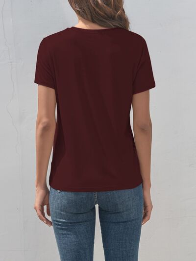 Motorcycle Graphic Round Neck T-Shirt - Charming Charlie