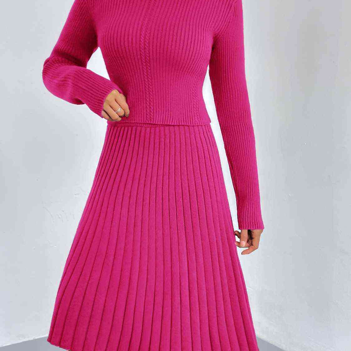 Rib-Knit Sweater and Skirt Set – Charming Charlie