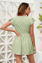 Decorative Button V-Neck Cap Sleeve Blouse - Charming Charlie