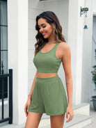 Scoop Neck Tank and Shorts Set - Charming Charlie