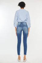 Kancan Distressed Raw Hem High Waist Jeans - Charming Charlie