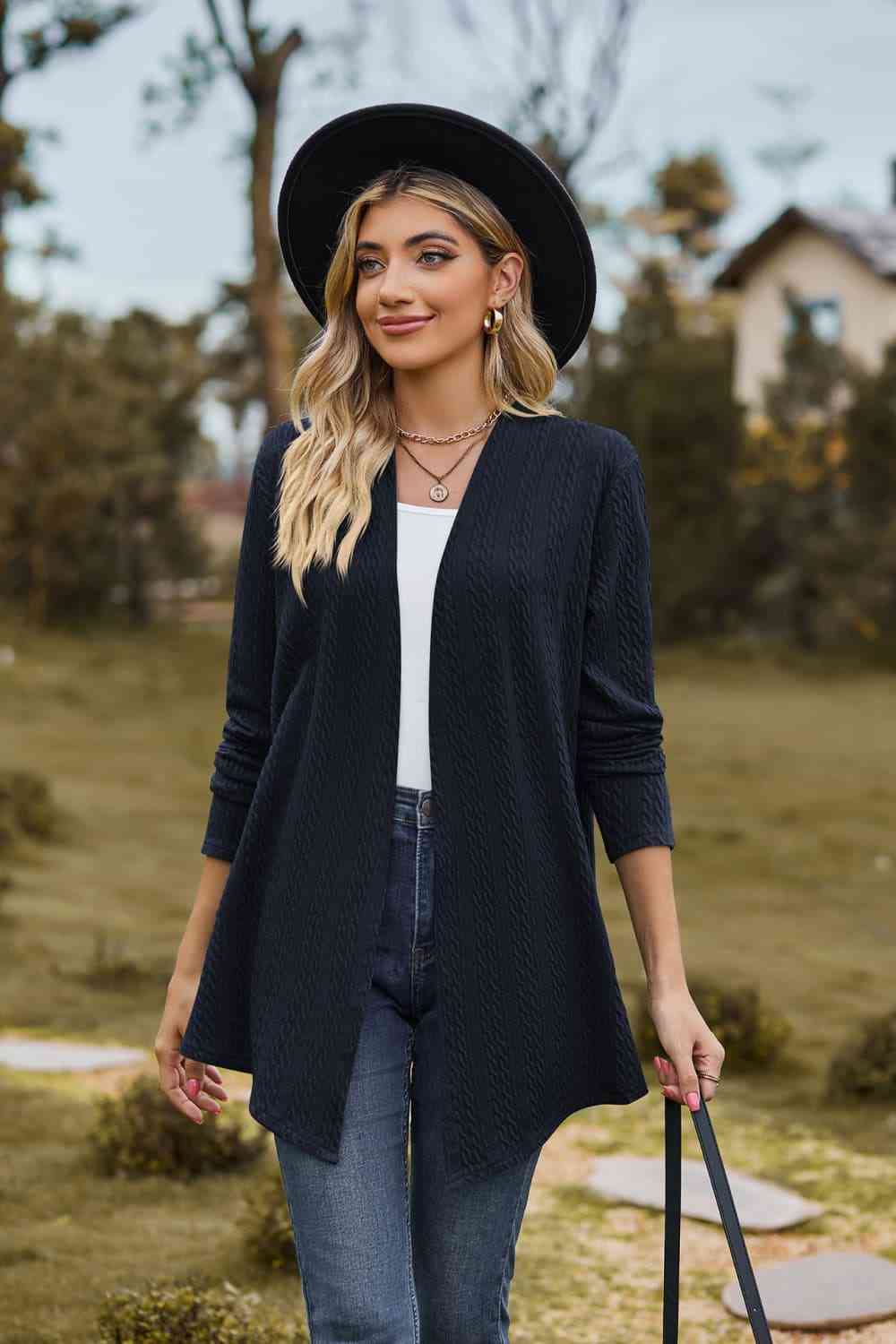 Open Front Long Sleeve Cardigan - Charming Charlie