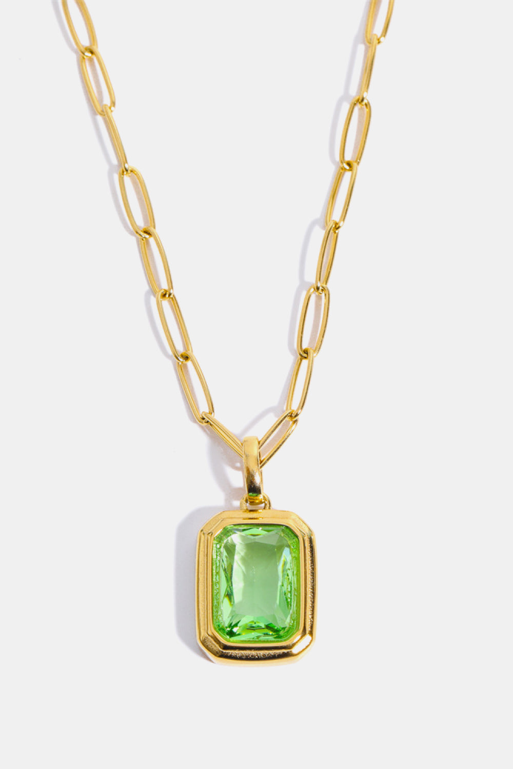 Zircon 18K Gold-Plated Geometrical Shape Pendant Necklace - Charming Charlie
