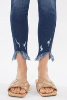 Kancan Raw Hem High Waist Cropped Jeans - Charming Charlie