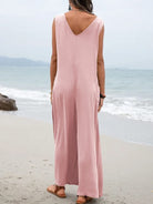 Full Size Wide Strap Jumpsuit with Pockets - Charming Charlie