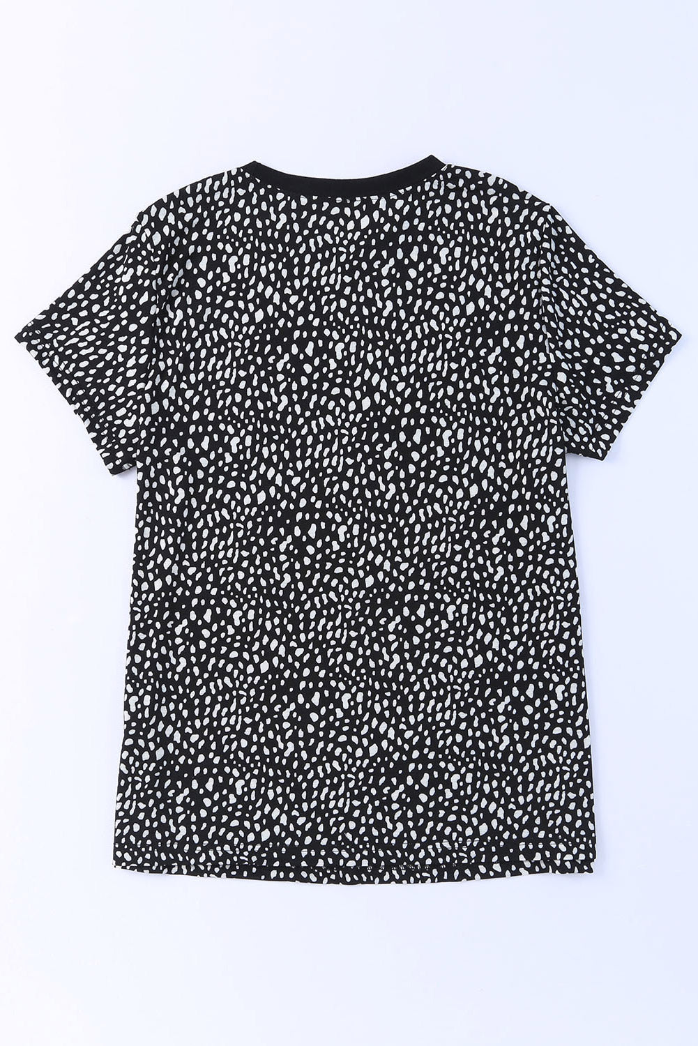 Animal Print Round Neck Short Sleeve T-Shirt - Charming Charlie