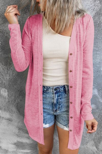 Button Up Long Sleeve Cover Up - Charming Charlie
