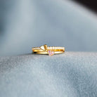 18K Gold-Plated 925 Sterling Silver Double-Layered Ring - Charming Charlie