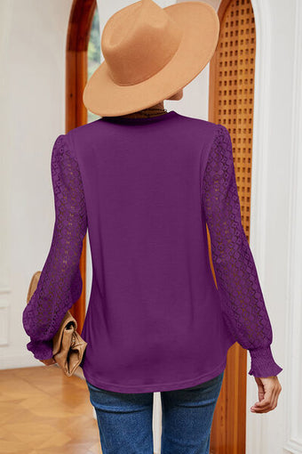 Top and Skirt Set: Openwork V-Neck, Knit Cover Up - Chic & Fashionable