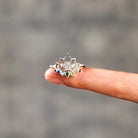 925 Sterling Silver Inlaid Zircon Lotus Shape Ring - Charming Charlie