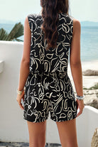 Printed Cropped Tank and Shorts Set - Charming Charlie