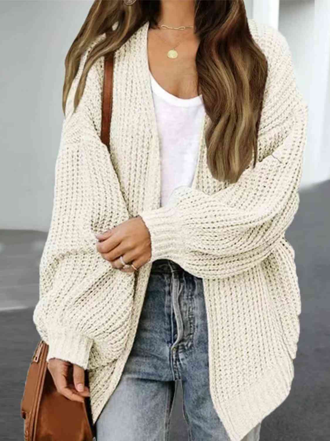 Drop Shoulder Balloon Sleeve Cardigan – Charming Charlie