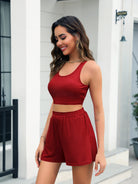 Scoop Neck Tank and Shorts Set - Charming Charlie