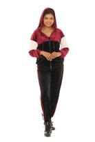 Color Block Pocket Velvet Hoodie & Drawstring Joggers - Shoreline Wear, Inc.