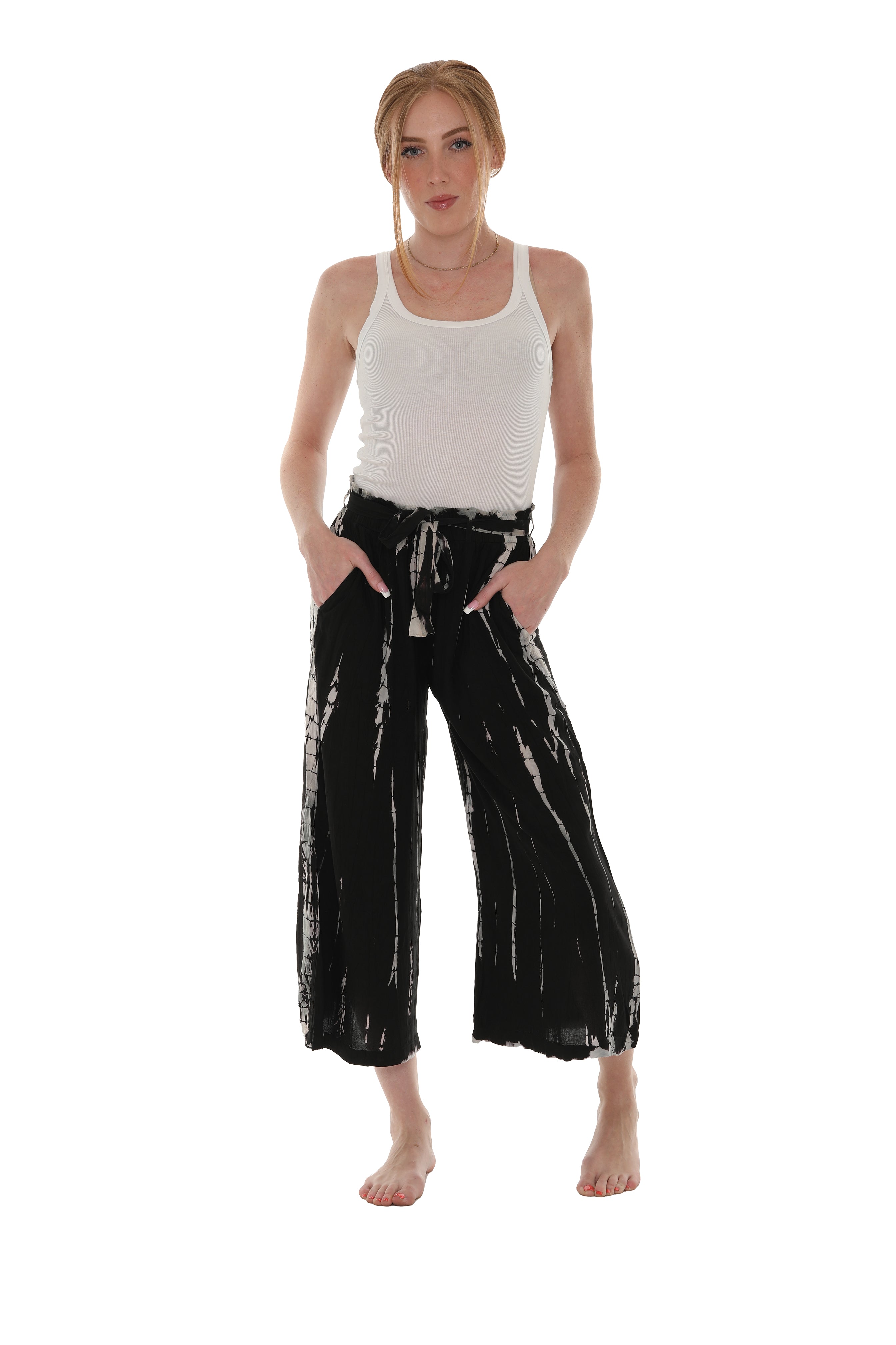 Dip-Dye Belted Gaucho Pants - Shoreline Wear, Inc.