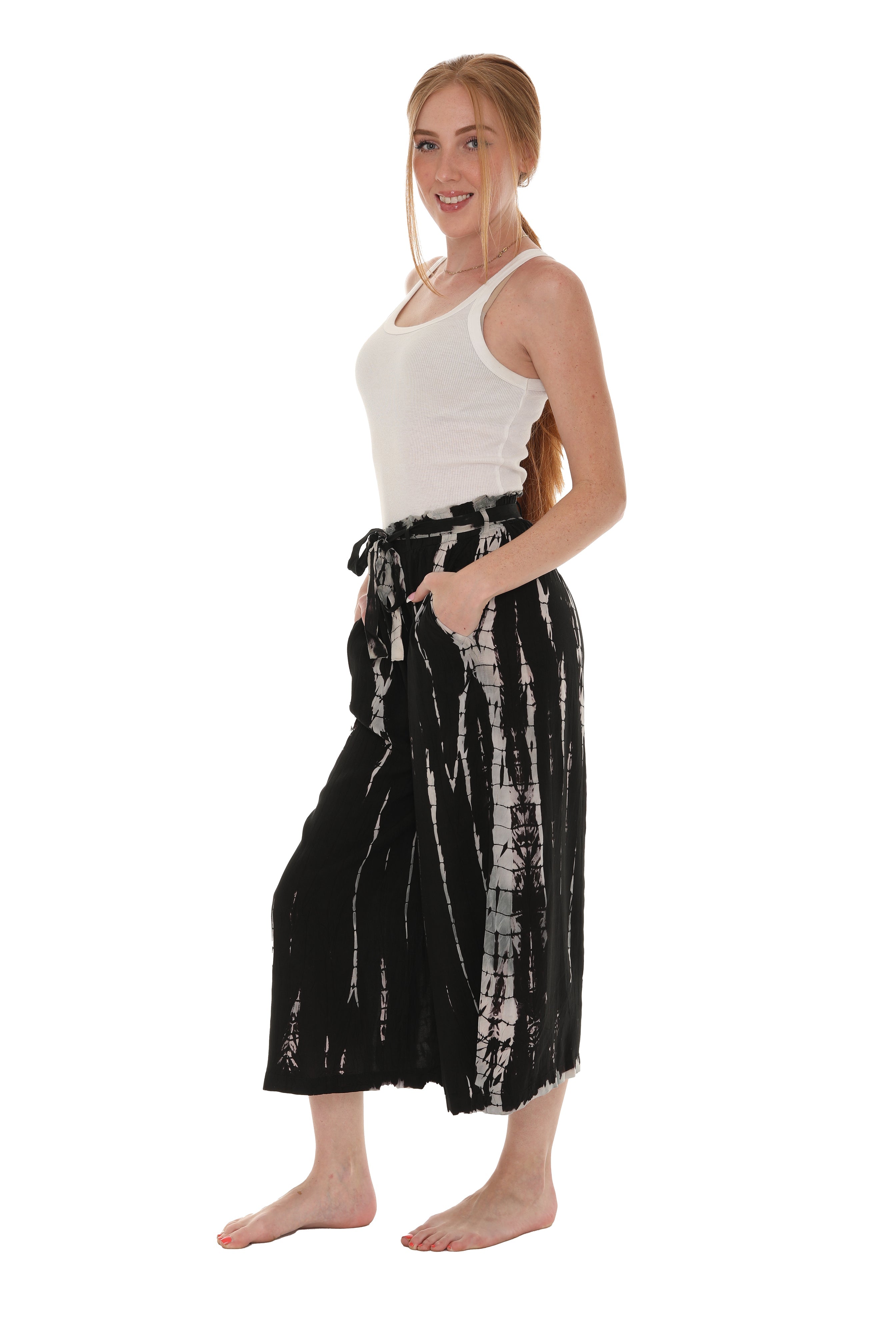 Dip-Dye Belted Gaucho Pants - Shoreline Wear, Inc.