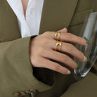 Titanium Steel Double-Layered Ring - Charming Charlie