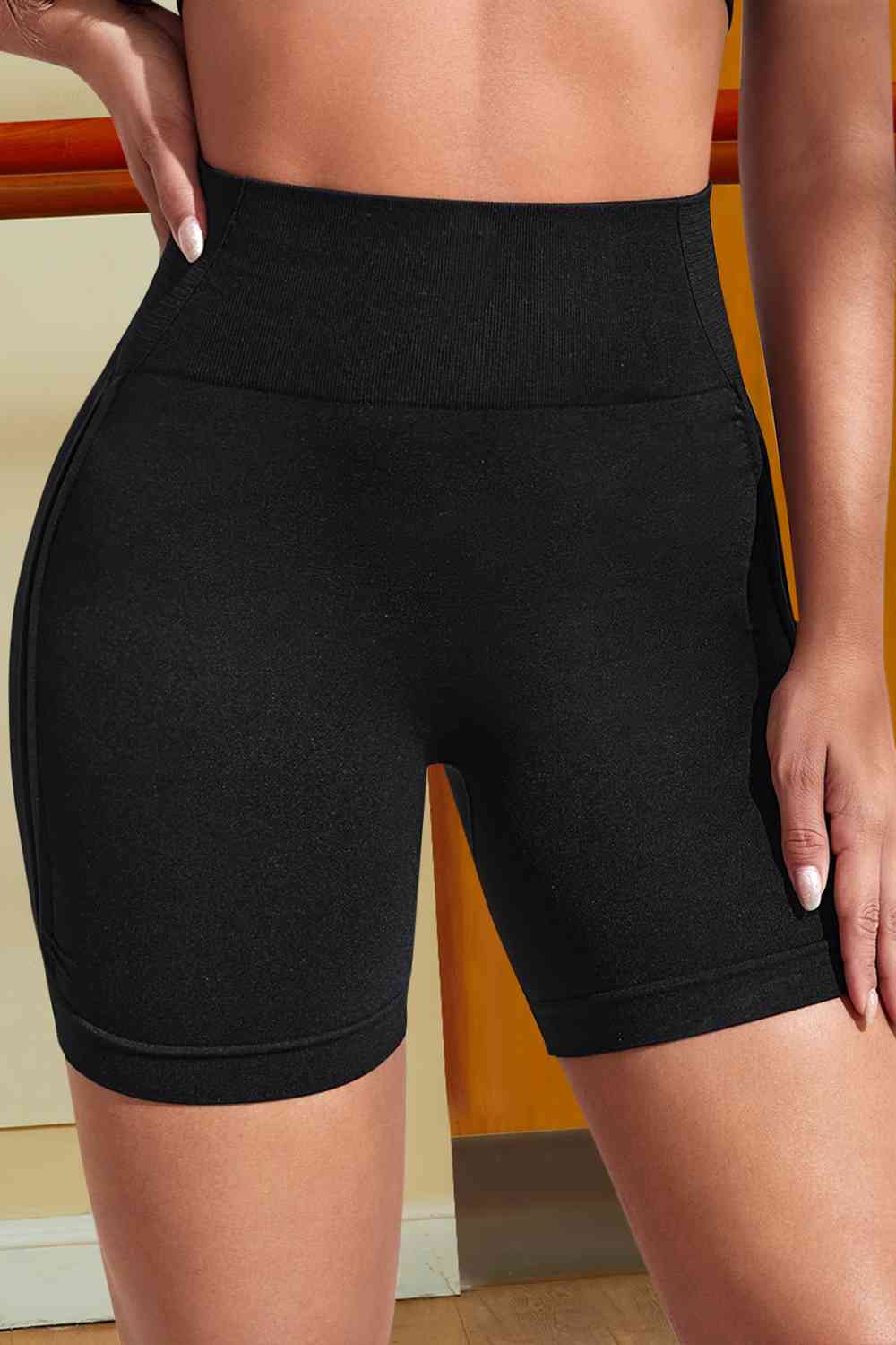 Wide Waistband Sports Shorts - Charming Charlie