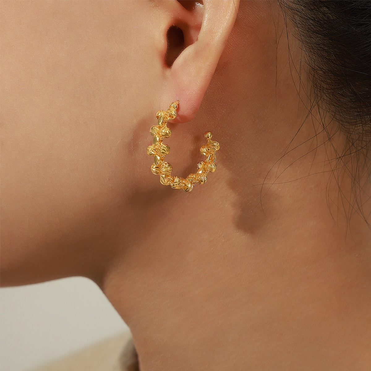 Titanium Steel C-Hoop Earrings - Charming Charlie