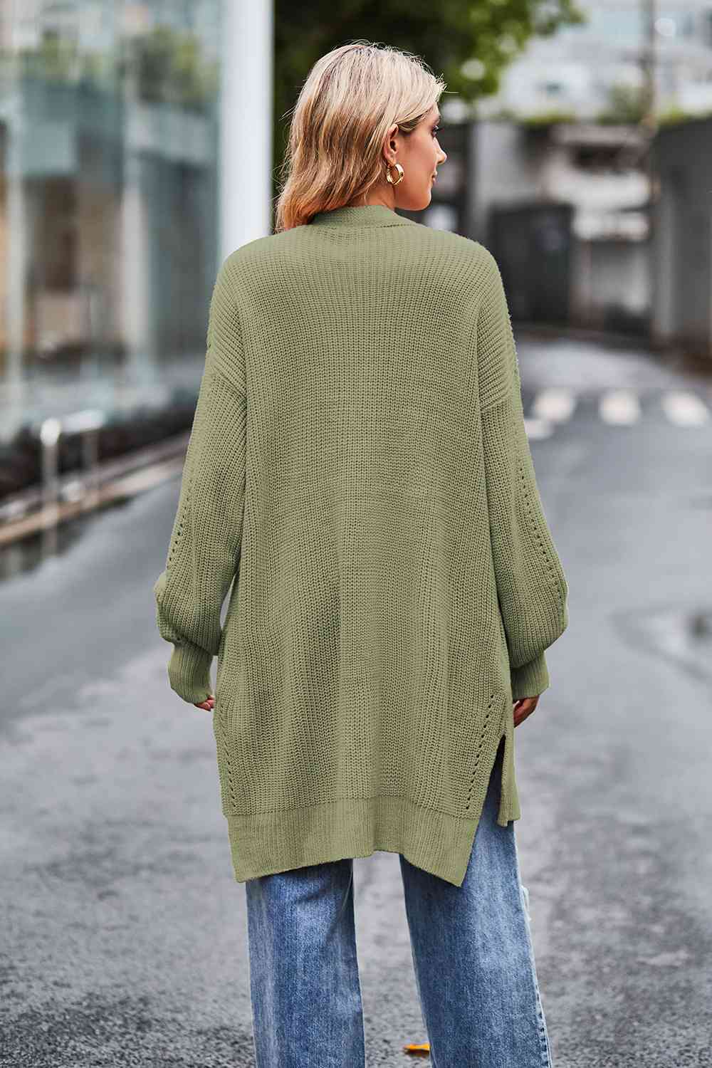 Open Front Dropped Shoulder Longline Cardigan – Charming Charlie