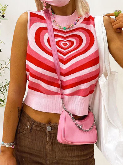 Heart Mock Neck Sweater Vest – Charming Charlie