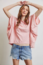 HEYSON Full Size Garment-Dyed Boat Neck Oversized Top - Charming Charlie