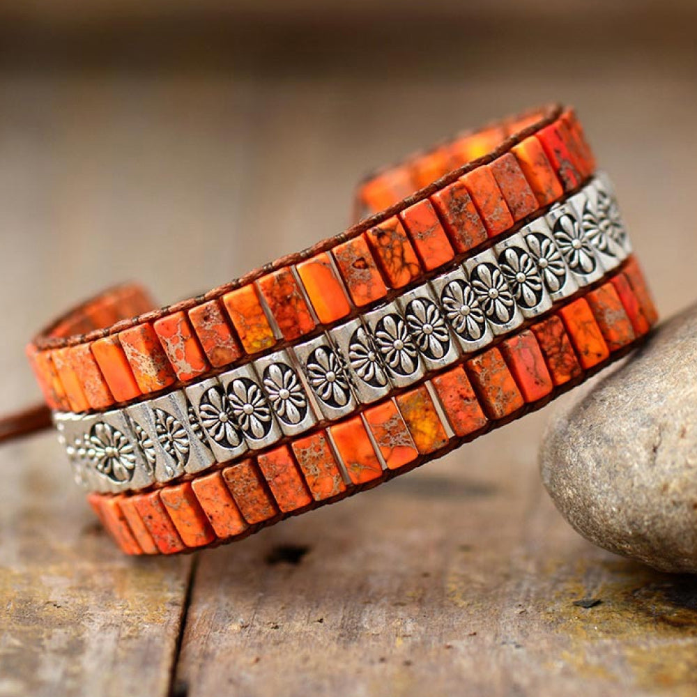 Handcrafted Layers Handmade Triple Layer Natural Stone Bracelet – Charming Charlie