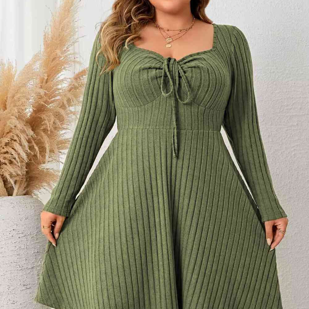 high neck long sleeve dress plus size Chic A-Line Pleated Chiffon Long Lantern Sleeve Bridesmaid Dress