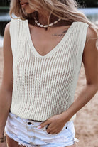V-Neck Wide Strap Knit Vest - Charming Charlie