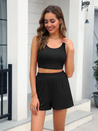 Scoop Neck Tank and Shorts Set - Charming Charlie