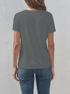 Motorcycle Graphic Round Neck T-Shirt - Charming Charlie