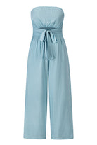 Tied Cutout Tube Wide Leg Jumpsuit - Charming Charlie