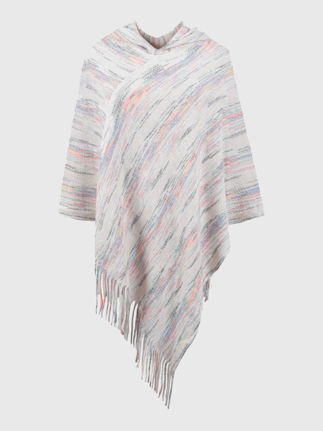 Fringe Hem Hooded Poncho - Charming Charlie