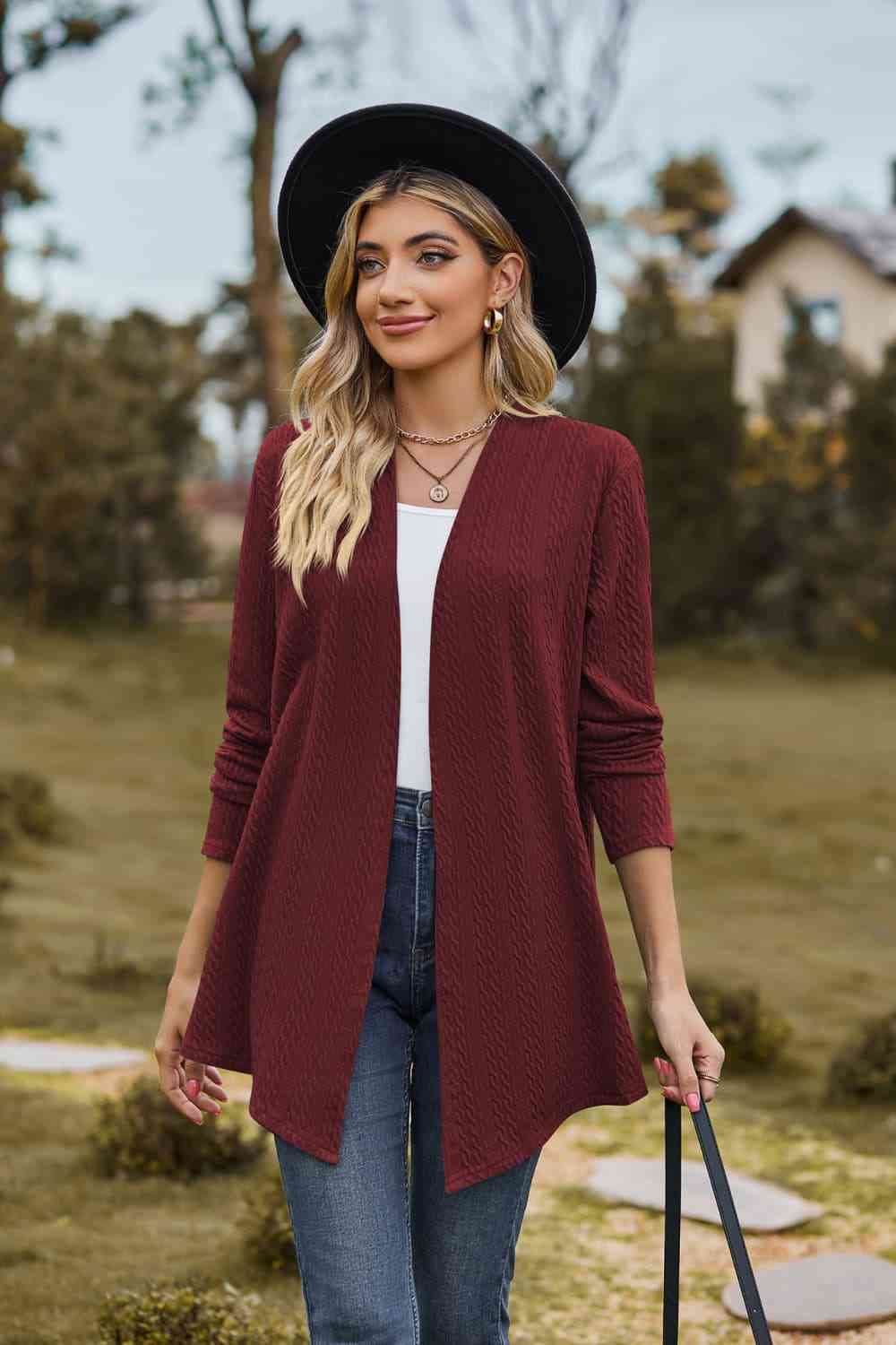 Open Front Long Sleeve Cardigan  Charming Charlie
