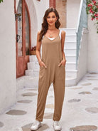 Spaghetti Strap Jumpsuit with Pockets - Charming Charlie