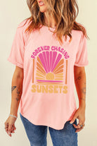 FOREVER CHASING SUNSETS Round Neck T-Shirt - Charming Charlie