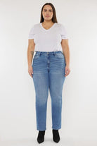 Kancan Full Size Cat's Whiskers High Waist Jeans - Charming Charlie
