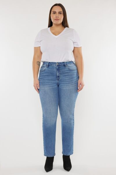 Kancan Full Size Cat's Whiskers High Waist Jeans - Charming Charlie