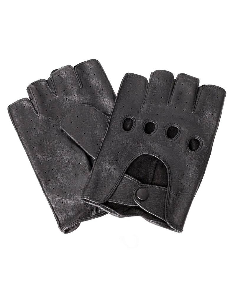 fingerless leather driving gloves