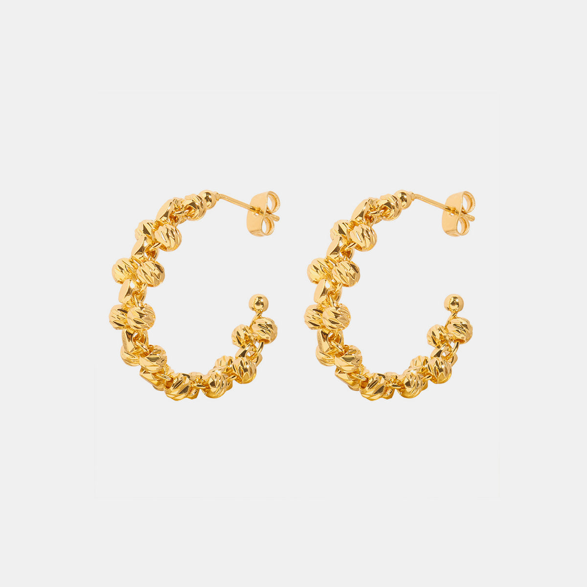 Titanium Steel C-Hoop Earrings - Charming Charlie