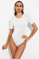 Round Neck Short Sleeve Bodysuit - Charming Charlie